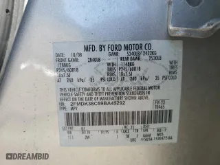 2009 Ford Edge SEL with VIN 2FMDK38C59BA45292, listed as a Copart auction lot 48508985 with 117,256 mi miles and Salvage Title. Bid and sale history available at carsss.com. Image 13.