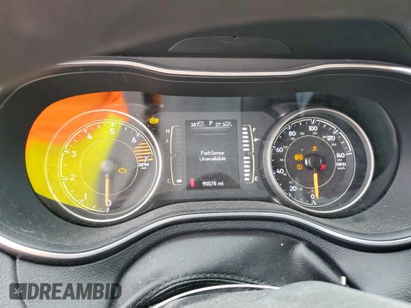 2020 Jeep Cherokee Latitude with VIN 1C4PJLCBXLD548174, listed as a Copart auction lot 53548805 with 90,578 mi miles and Salvage title. Bid and sale history available at DreamBid. Image 9.