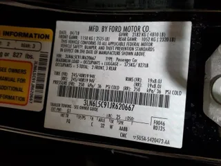 2018 Lincoln MKZ Select z VIN 3LN6L5C91JR620667, wystawiony jako Copart lot #83310564 z przebiegiem 55 041 mil mil oraz Szkoda całkowita • Salvage title. Historia ofert i sprzedaży dostępna na DreamBid. Obrazek 12.