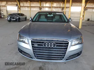 2012 Audi A8 with VIN WAURVAFD0CN028037, listed as a Copart auction lot 61004815 with 97,424 mi miles and Salvage title. Bid and sale history available at DreamBid. Image 5.