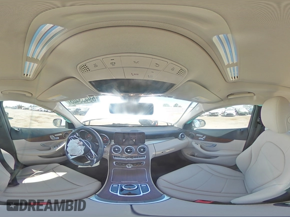 2019 Mercedes-Benz C 300 with VIN 55SWF8DB2KU283071, listed as a Copart auction lot 59438405 with 29,106 mi miles and Salvage title. Bid and sale history available at DreamBid. Image 15.