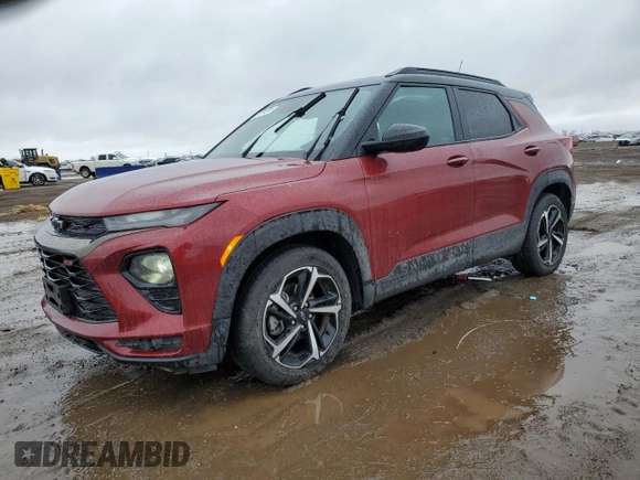 2022 Chevrolet TrailBlazer RS with VIN KL79MTSL8NB126295, listed as a Copart auction lot 51374205 with 39,749 mi miles and Salvage Title. Bid and sale history available at DreamBid. Image 1.