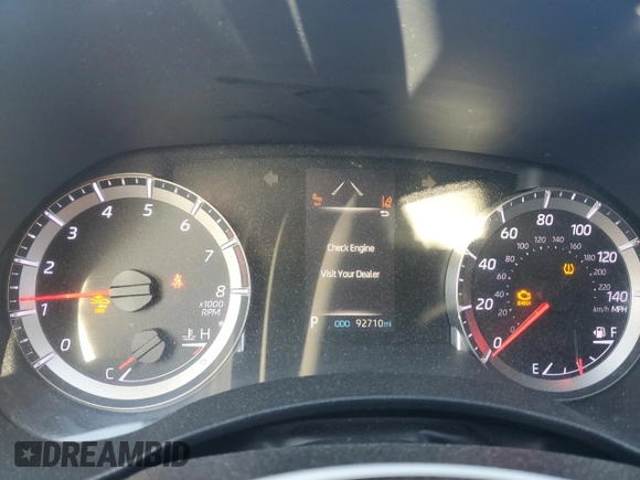 2020 Toyota Highlander LE with VIN 5TDZZRAHXLS027648, listed as a Copart auction lot 53491155 with 92,710 mi miles and Salvage title. Bid and sale history available at DreamBid. Image 9.