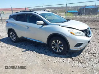 2016 Nissan Murano SL z VIN 5N1AZ2MH2GN157978, wystawiony jako IAAI lot #42063655 z przebiegiem 112 500 mil mil oraz . Historia ofert i sprzedaży dostępna na DreamBid. Obrazek 1.