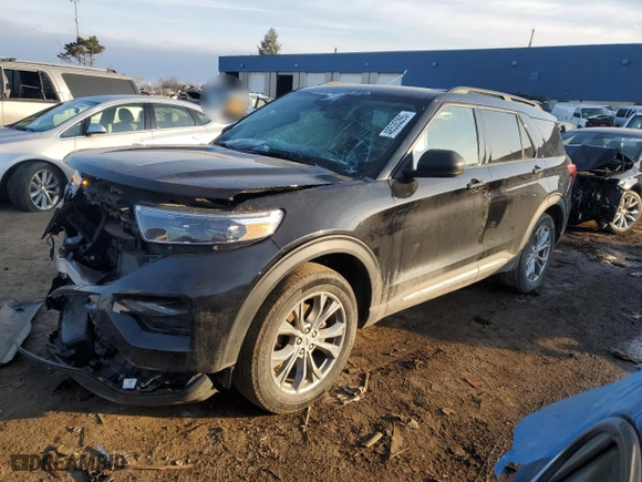 2022 Ford Explorer XLT with VIN 1FMSK8DH1NGA91193, listed as a Copart auction lot 48535285 with 35,281 mi miles and Clean Title. Bid and sale history available at carsss.com. Image 1.
