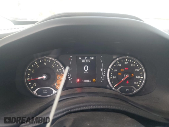 2017 Jeep Renegade Altitude with VIN ZACCJBBB5HPF33696, listed as a Copart auction lot 58428425 with 109,230 mi miles and Salvage title. Bid and sale history available at DreamBid. Image 9.
