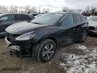 2021 Nissan Murano S with VIN 5N1AZ2AS4MC125198, listed as a Copart auction lot 88814525 with 45,188 mi miles and Salvage Title. Bid and sale history available at carsss.com. Image 1.