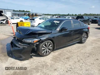 2022 Honda Civic EX with VIN JHMFE1F78NX000637, listed as a Copart auction lot 60029755 with 74,629 mi miles and Salvage title. Bid and sale history available at DreamBid. Image 1.