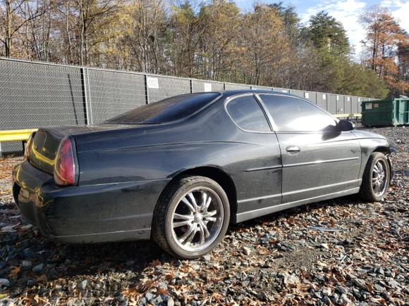 2004 Chevrolet Monte Carlo LS with VIN 2G1WW12EX49165520, listed as a Copart auction lot 82370694 with 97,576 mi miles and Salvage Title. Bid and sale history available at carsss.com. Image 3.