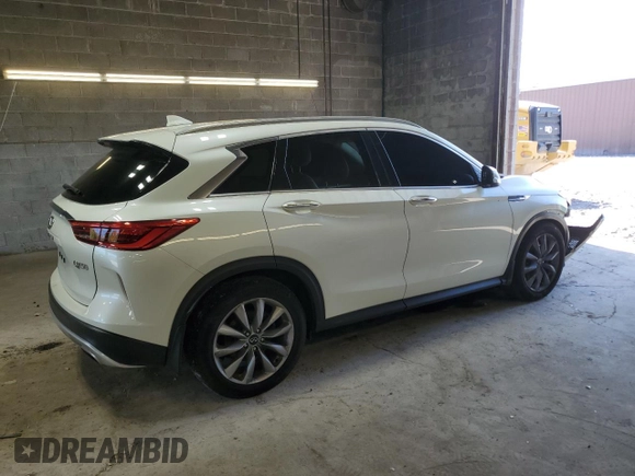 2020 Infiniti QX50 Luxe with VIN 3PCAJ5M3XLF112054, listed as a Copart auction lot 58483235 with 49,815 mi miles and Salvage title. Bid and sale history available at DreamBid. Image 3.