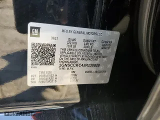 2018 Chevrolet Tahoe Premier with VIN 1GNSCCKC4JR130828, listed as a Copart auction lot 83080234 with 117,717 mi miles and Salvage Title. Bid and sale history available at carsss.com. Image 14.