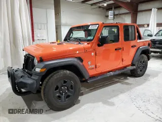 2018 Jeep Wrangler Unlimited Sport z VIN 1C4HJXDG2JW181648, wystawiony jako Copart lot #49834895 z przebiegiem Nie podano mil oraz Szkoda całkowita • Salvage title. Historia ofert i sprzedaży dostępna na DreamBid. Obrazek 1.