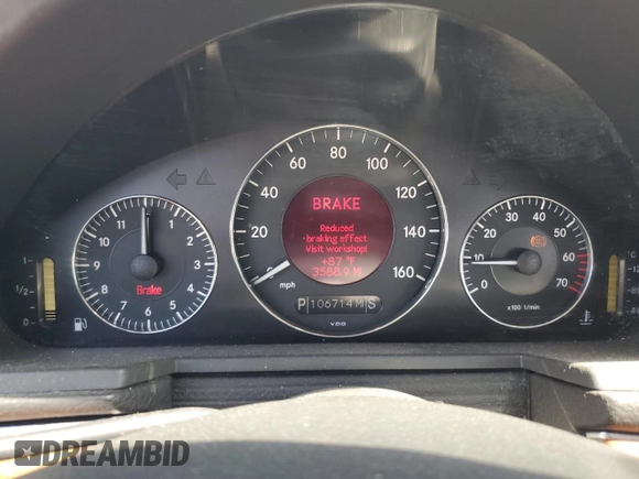 2003 Mercedes-Benz E-Class 3.2L with VIN WDBUF65J83A148754, listed as a Copart auction lot 54560835 with 106,714 mi miles and Salvage Title. Bid and sale history available at carsss.com. Image 9.