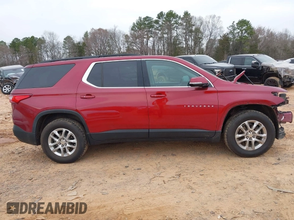 2020 Chevrolet Traverse LT Cloth with VIN 1GNERGKW2LJ197166, listed as a IAAI auction lot 41789888 with 91,627 mi miles. Bid and sale history available at carsss.com. Image 13.