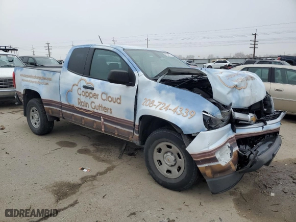 2020 Chevrolet Colorado 2WD Work Truck with VIN 1GCHSBEA7L1238257, listed as a Copart auction lot 84246914 with 34,179 mi miles and Salvage Title. Bid and sale history available at carsss.com. Image 4.
