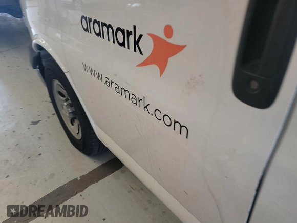 2013 Chevrolet Express Cargo with VIN 1GCSGAFX5D1110945, listed as a IAAI auction lot 42635460 with 239,048 mi miles and . Bid and sale history available at DreamBid. Image 2.