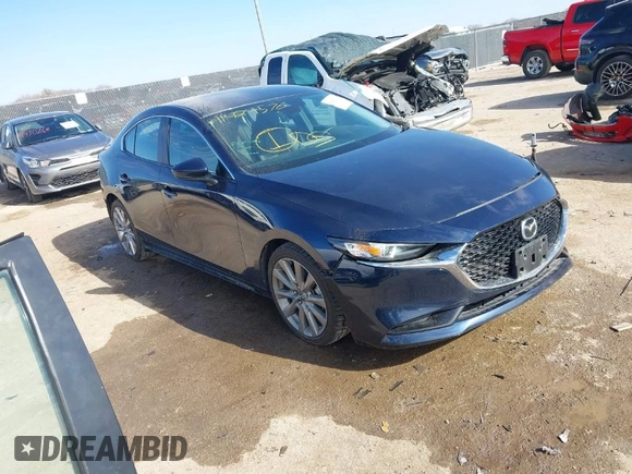 2019 Mazda 3 w/Select with VIN 3MZBPAAL1KM114606, listed as a IAAI auction lot 41424576 with 65,187 mi miles. Bid and sale history available at carsss.com. Image 1.