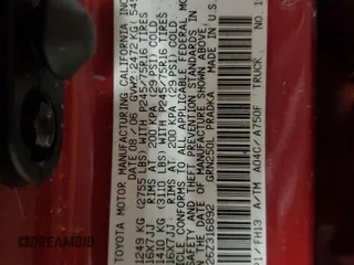 2006 Toyota Tacoma z VIN 5TEMU52N26Z316892, wystawiony jako Copart lot #53187085 z przebiegiem 150 035 mil mil oraz Szkody całkowita. Historia ofert i sprzedaży dostępna na DreamBid. Obrazek 12.