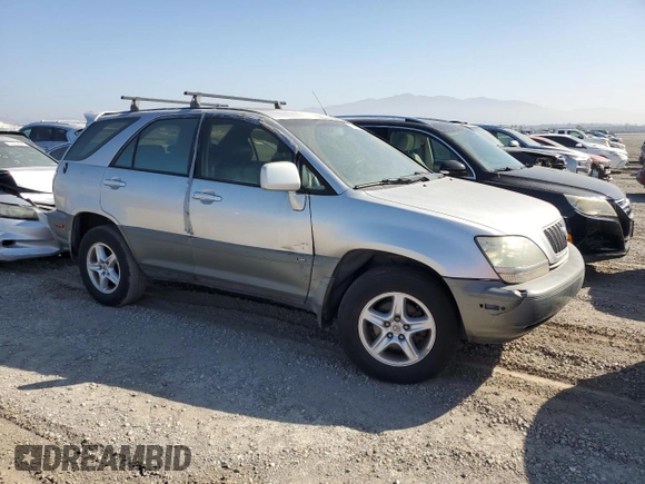 2002 Lexus RX 300 with VIN JTJGF10U820124281, listed as a Copart auction lot 75043184 with 160,863 mi miles and Salvage Title. Bid and sale history available at carsss.com. Image 4.
