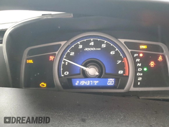 2009 Honda Civic EX with VIN 2HGFG12849H534613, listed as a Copart auction lot 54648375 with 219,437 mi miles and Salvage Title. Bid and sale history available at DreamBid. Image 9.