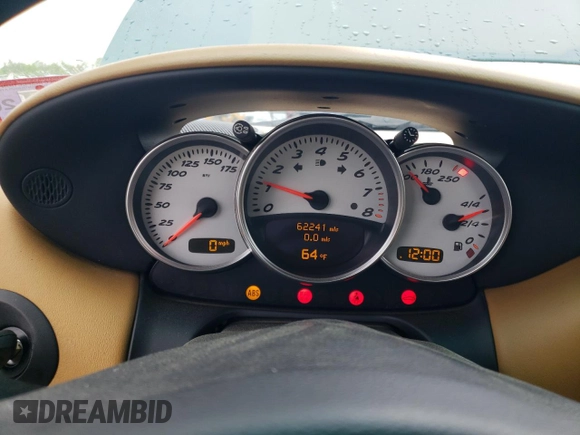 2002 Porsche Boxster S with VIN WP0CB29892U663753, listed as a Copart auction lot 55394025 with 62,241 mi miles and Salvage title. Bid and sale history available at DreamBid. Image 9.