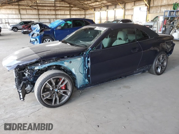 2024 BMW 4 Series M440i with VIN WBA53AT09RCN51860, listed as a Copart auction lot 67140264 with 95 mi miles and Salvage Title. Bid and sale history available at carsss.com. Image 1.