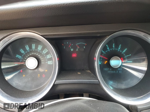 2012 Ford Mustang V6 with VIN 1ZVBP8EM4C5276085, listed as a Copart auction lot 58142955 with 159,068 mi miles and Salvage title. Bid and sale history available at DreamBid. Image 9.