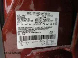 2016 Ford Super Duty F-250 SRW Lariat with VIN 1FT7W2BT6GEA42153, listed as a Copart auction lot 48861905 with 99,361 mi miles and Salvage Title. Bid and sale history available at carsss.com. Image 13.