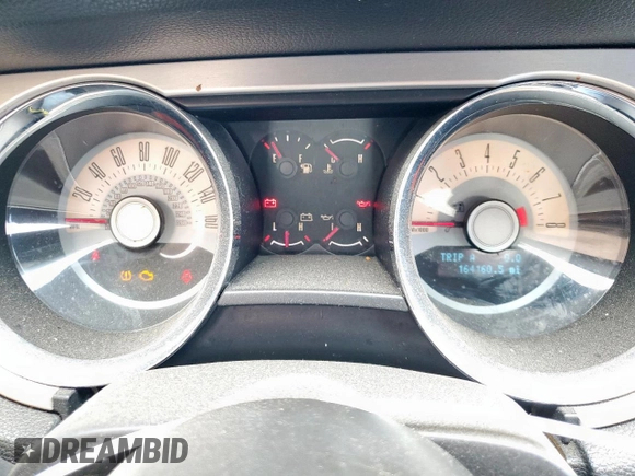 2012 Ford Mustang Premium with VIN 1ZVBP8AMXC5202904, listed as a Copart auction lot 56834625 with 164,160 mi miles and Salvage title. Bid and sale history available at DreamBid. Image 9.