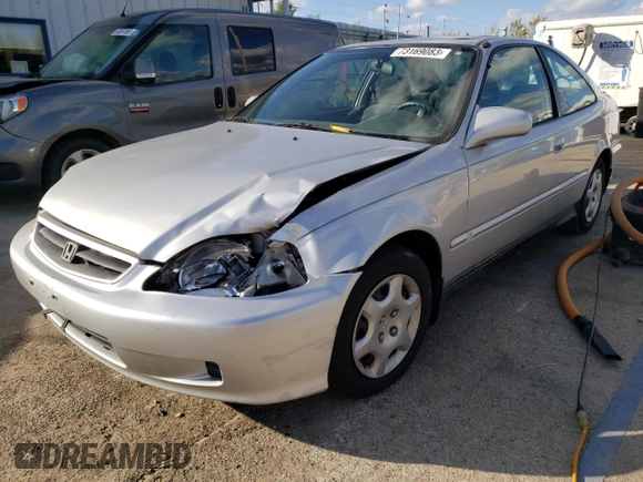 2000 Honda Civic EX with VIN 1HGEJ8244YL034570, listed as a Copart auction lot 73169083 with 88,266 mi miles and Salvage title. Bid and sale history available at DreamBid. Image 1.