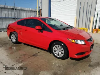 2012 Honda Civic Cpe LX with VIN 2HGFG3B53CH537169, listed as a Copart auction lot 49964185 with 141,999 mi miles and Salvage Title. Bid and sale history available at carsss.com. Image 4.
