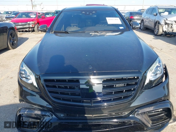 2018 Mercedes-Benz S 63 AMG with VIN WDDUG8JB0JA343131, listed as a IAAI auction lot 41863404 with 29,778 mi miles and . Bid and sale history available at DreamBid. Image 12.