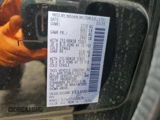 2024 Infiniti QX60 Pure with VIN 5N1DL1ES4RC351400, listed as a Copart auction lot 57036005 with 3,965 mi miles and Salvage title. Bid and sale history available at DreamBid. Image 14.
