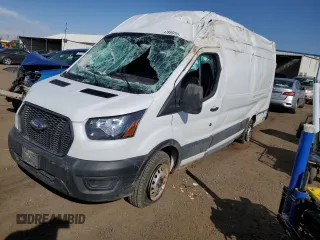 2023 Ford Transit Cargo with VIN 1FTBR3U85PKA70415, listed as a Copart auction lot 47869205 with 68,379 mi miles and Salvage Title. Bid and sale history available at DreamBid. Image 1.