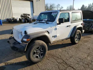 2021 Jeep Wrangler Sport with VIN 1C4GJXAGXMW725656, listed as a Copart auction lot 42826795 with 38,187 mi miles and Salvage Title. Bid and sale history available at DreamBid. Image 1.