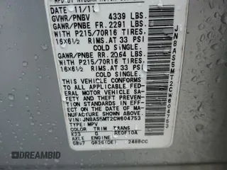 2012 Nissan Rogue SL with VIN JN8AS5MT2CW604753, listed as a Copart auction lot 50014305 with 254,674 mi miles and Salvage Title. Bid and sale history available at DreamBid. Image 13.