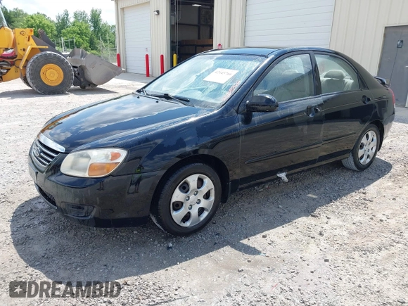 2007 Kia Spectra EX with VIN KNAFE121175472953, listed as a IAAI auction lot 42145766 with Not Provided miles. Bid and sale history available at carsss.com. Image 2.