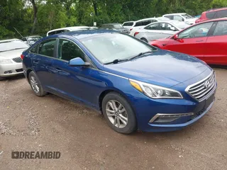2015 Hyundai Sonata SE z VIN 5NPE24AF9FH043127, wystawiony jako IAAI lot #42372189 z przebiegiem 73 858 mil mil oraz . Historia ofert i sprzedaży dostępna na DreamBid. Obrazek 1.