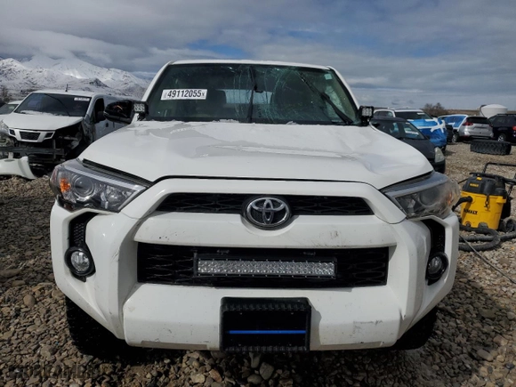 2019 Toyota 4Runner SR5 with VIN JTEBU5JR7K5663185, listed as a Copart auction lot 49112055 with 77,907 mi miles and Salvage Title. Bid and sale history available at carsss.com. Image 5.