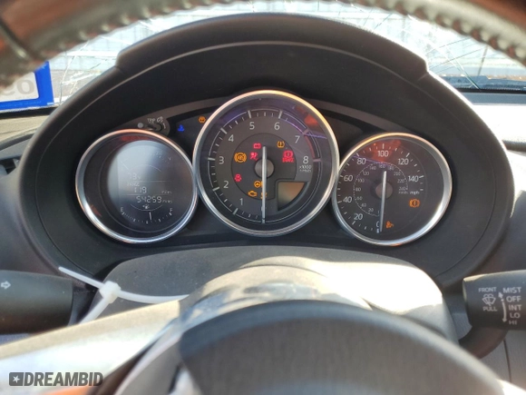 2017 Mazda MX-5 Miata Club with VIN JM1NDAC70H0123852, listed as a Copart auction lot 47812105 with 54,259 mi miles and Salvage Title. Bid and sale history available at carsss.com. Image 9.