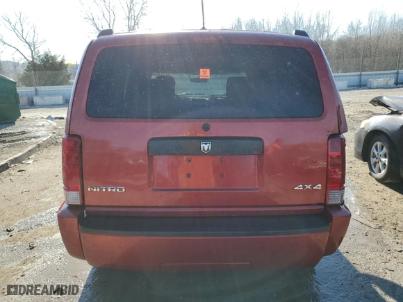 2008 Dodge Nitro SXT with VIN 1D8GU28K18W265539, listed as a Copart auction lot 42184355 with 201,139 mi miles and Salvage Title. Bid and sale history available at carsss.com. Image 6.