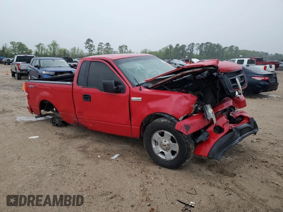 2007 Ford F-150 XL with VIN 1FTRF12257KC92124, listed as a Copart auction lot 50627995 with 142,316 mi miles and Salvage title. Bid and sale history available at DreamBid. Image 4.