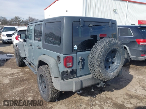 2014 Jeep Wrangler Unlimited Sport with VIN 1C4BJWDG9EL309763, listed as a IAAI auction lot 41378132 with 117,029 mi miles. Bid and sale history available at carsss.com. Image 3.