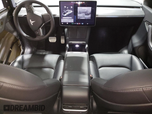 2021 Tesla Model Y Performance with VIN 5YJYGDEF2MF134700, listed as a Copart auction lot 56325685 with 66,730 mi miles and Salvage Title. Bid and sale history available at DreamBid. Image 8.