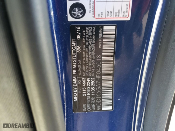 2017 Mercedes-Benz SL with VIN WDDJK6GA7HF046018, listed as a Copart auction lot 71894424 with NaN miles and Salvage Title. Bid and sale history available at carsss.com. Image 13.