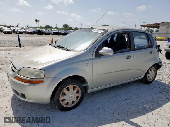 2005 Chevrolet Aveo LS with VIN KL1TD62665B359524, listed as a Copart auction lot 64398555 with 166,819 mi miles and Salvage title. Bid and sale history available at DreamBid. Image 1.