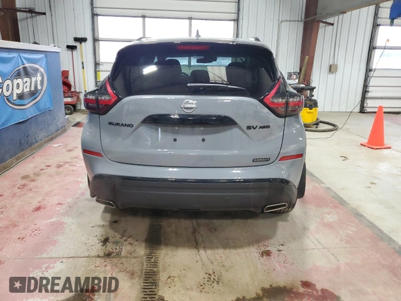 2023 Nissan Murano SV z VIN 5N1AZ2BS7PC101125, wystawiony jako Copart lot #53111325 z przebiegiem 16 590 mil mil oraz Szkoda całkowita • Salvage title. Historia ofert i sprzedaży dostępna na DreamBid. Obrazek 6.