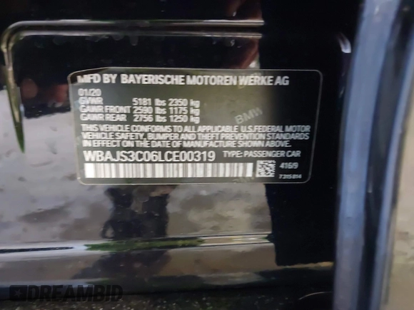 2020 BMW 5 Series 540i xDrive z VIN WBAJS3C06LCE00319, wystawiony jako IAAI lot #41384030 z przebiegiem 49 941 mil mil oraz . Historia ofert i sprzedaży dostępna na DreamBid. Obrazek 9.