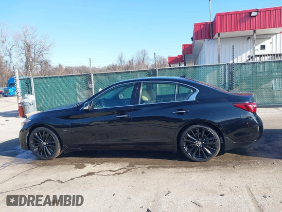 2018 Infiniti Q50 3.0t LUXE with VIN JN1EV7AP0JM351287, listed as a IAAI auction lot 41533708 with 82,549 mi miles. Bid and sale history available at carsss.com. Image 14.
