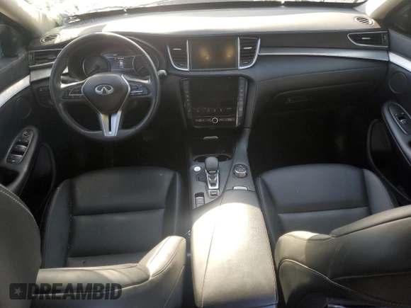 2021 Infiniti QX50 Essential with VIN 3PCAJ5CB8MF103010, listed as a Copart auction lot 52017245 with 49,726 mi miles and Salvage title. Bid and sale history available at DreamBid. Image 8.